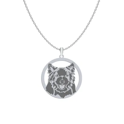 Silver Swedish Lapphund engraved necklace - MEJK Jewellery