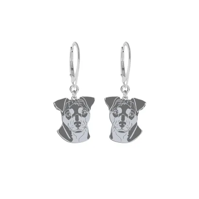 Silver Brazilian Terrier earrings, FREE ENGRAVING - MEJK Jewellery