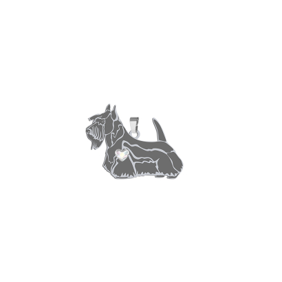 Silver Scottish Terrier engraved pendant - MEJK Jewellery