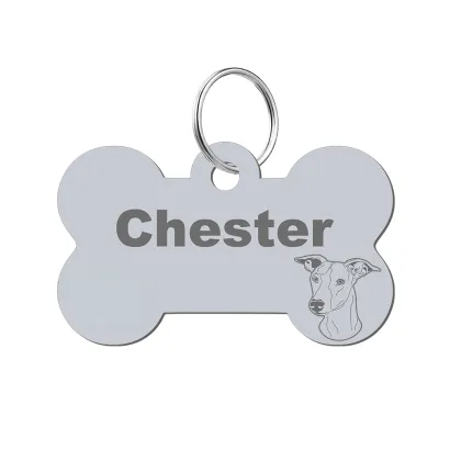 Identyfikator dla psa Chart Angielski - Whippet GRAWER DWUSTRONNY GRATIS
