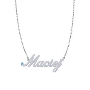 MACIEJ  necklace in rhodium-plated or gold-plated silver