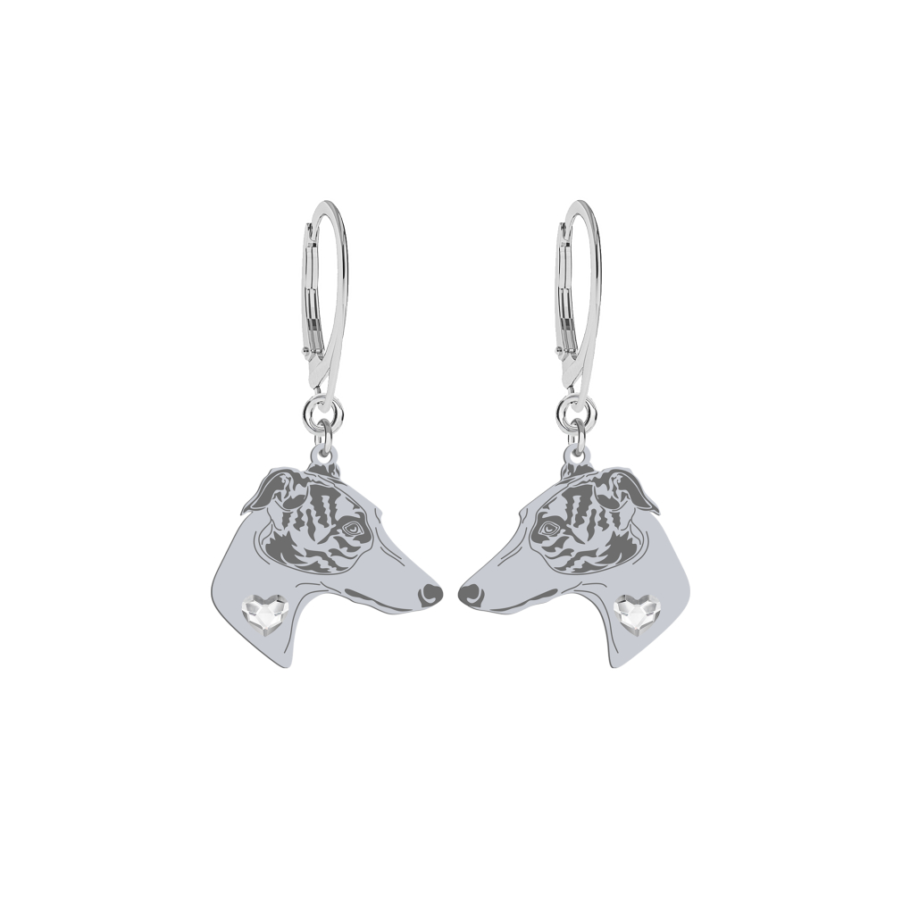 Silver Greyhound earrings, FREE ENGRAVING - MEJK Jewellery