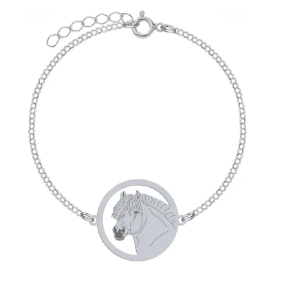 Silver Fjord Horse bracelet, FREE ENGRAVING - MEJK Jewellery