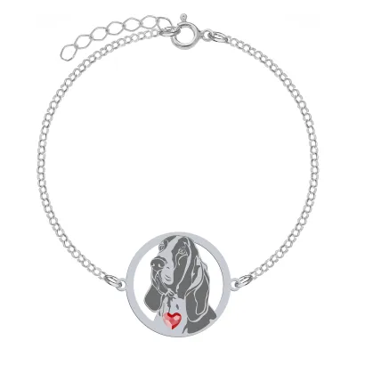 Silver Bracco Italiano engraved bracelet - MEJK Jewellery