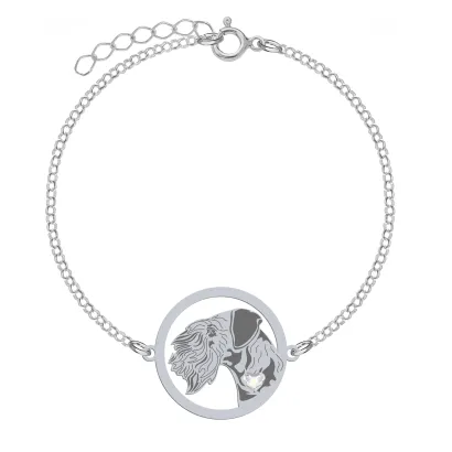 Silver Cesky Terrier engraved bracelet - MEJK Jewellery