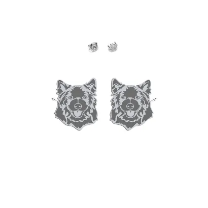 Kolczyki z psem Swedish Lapphund srebro - MEJK Jewellery