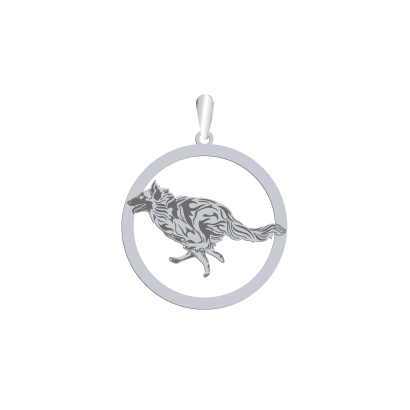 Silver Belgian Tervuren pendant, FREE ENGRAVING - MEJK Jewellery