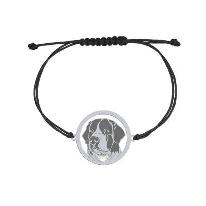 Silver Landseer string bracelet, FREE ENGRAVING - MEJK Jewellery