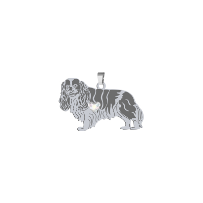 Silver Cavalier King Charles Spaniel  pendant, FREE ENGRAVING - MEJK Jewellery