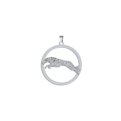 Silver Borzoj pendant, FREE ENGRAVING - MEJK Jewellery