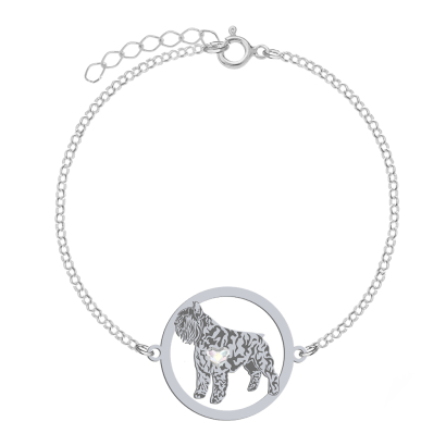 Silver Bouvier des Flandres bracelet, FREE ENGRAVING - MEJK Jewellery