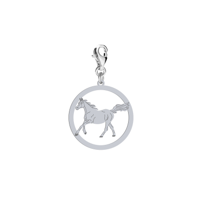 Silver Arabian Horse charms, FREE ENGRAVING - MEJK Jewellery
