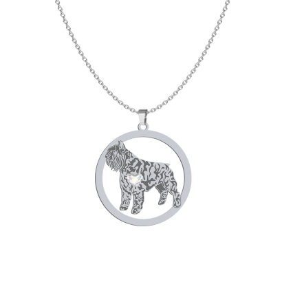 Silver Bouvier des Flandres necklace,  FREE ENGRAVING - MEJK Jewellery