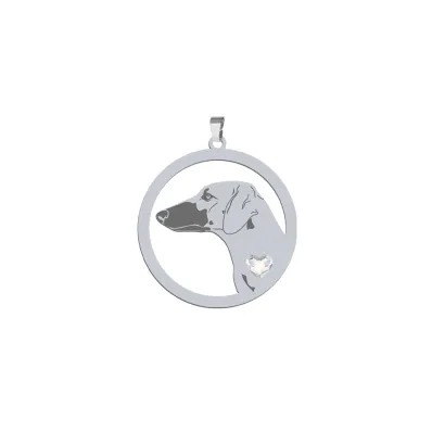 Silver Sloughi engraved pendant with a heart - MEJK Jewellery