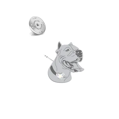 Silver Dogo Argentino pin - MEJK Jewellery