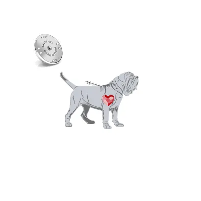 Silver Neapolitan Mastiff jewellery pin - MEJK Jewellery