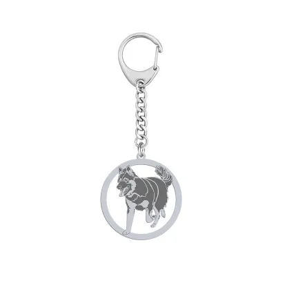 Silver Chodský pes keyring, FREE ENGRAVING - MEJK Jewellery