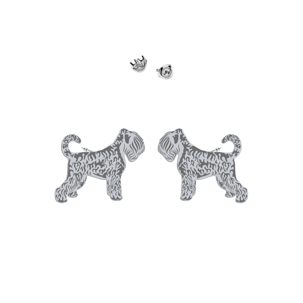 Silver Black Russian Terrier earrings - MEJK Jewellery