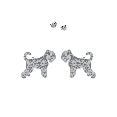 Silver Black Russian Terrier earrings - MEJK Jewellery