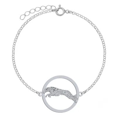 Silver Borzoj bracelet, FREE ENGRAVING - MEJK Jewellery