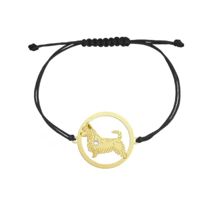 Bransoletka Terrier Australijski pozłacana sznurek GRAWER GRATIS - MEJK Jewellery