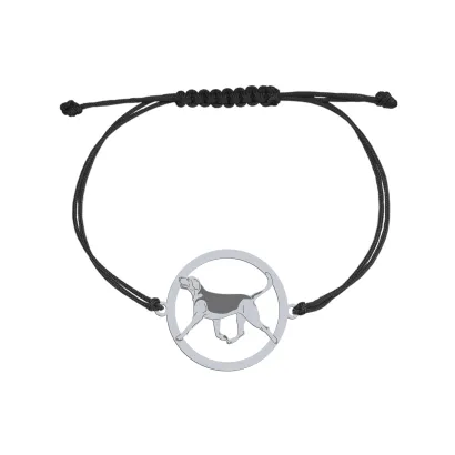 Silver Polish Hound string bracelet, FREE ENGRAVING - MEJK Jewellery