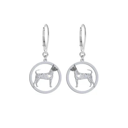 Silver American Hairless Terrier engraved earrings - MEJK Jewellery