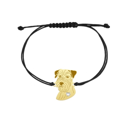 Jack Russell Terrier Szorstkowłosy pozłacana bransoletka sznurek GRAWER GRATIS - MEJK Jewellery