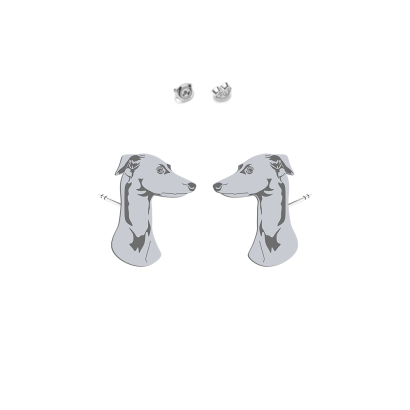 Silver Italian Sighthound earrings - MEJK Jewellery