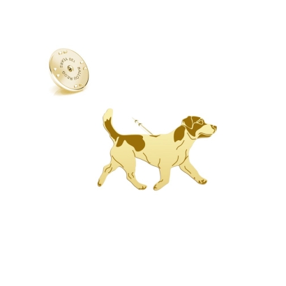 Jack Russell Terrier Krótkowłosy pozłacana wpinka - MEJK Jewellery