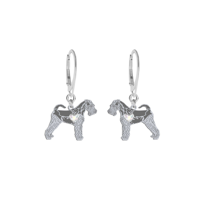 Silver Welsh Terrier engraved earrings - MEJK Jewellery
