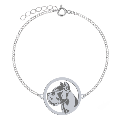 Silver Cane Corso bracelet, FREE ENGRAVING - MEJK Jewellery