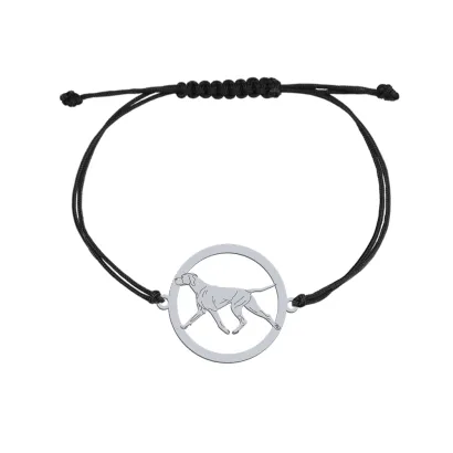 Silver Pointer string bracelet, FREE ENGRAVING - MEJK Jewellery