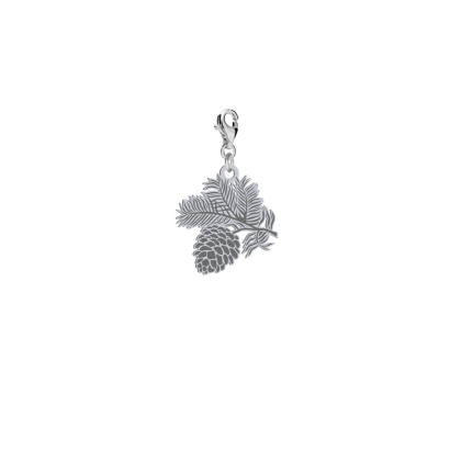 Silver charms with a pine cone - MEJK Jewellery