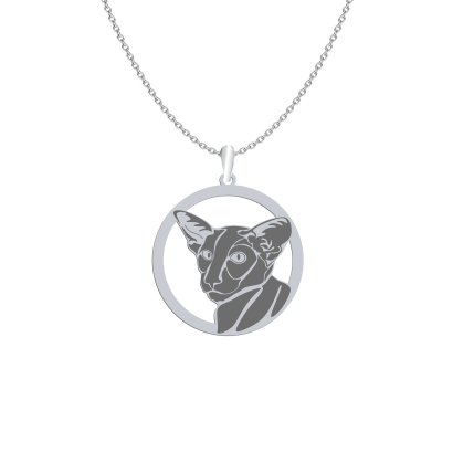 Silver Oriental Shorthair necklace, FREE ENGRAVING - MEJK Jewellery
