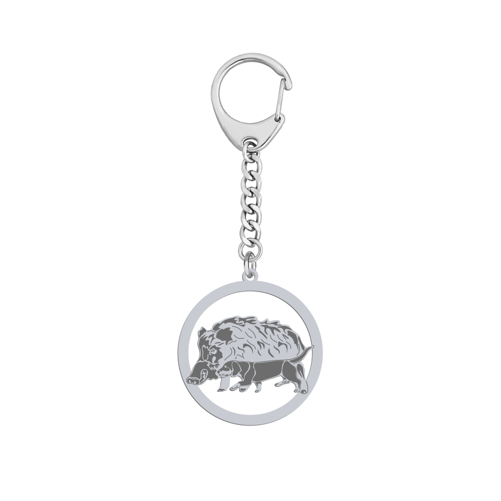 Brelok z psem rasy Alpejski Gończy Krótkonożny srebro GRAWER GRATIS - MEJK Jewellery