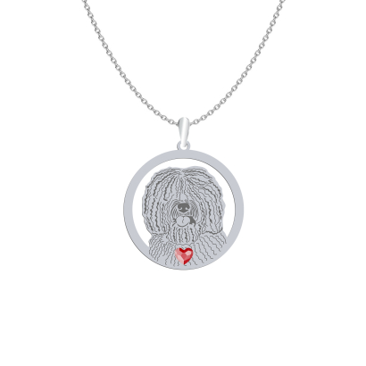 Silver Spanish Water Dog engraved necklace - MEJK Jewellery