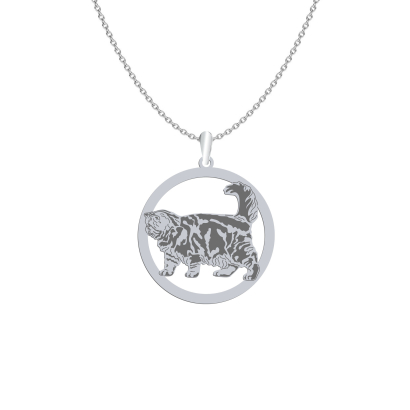 Naszyjnik Kot Egzotyczny srebro GRAWER GRATIS - MEJK Jewellery