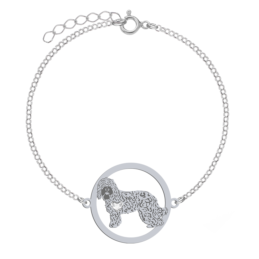 Silver Barbet bracelet with a heart - MEJK Jewellery