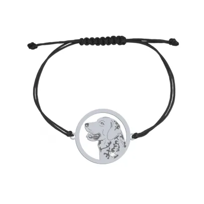 Bransoletka Chesapeake Bay Retriever srebro sznurek GRAWER GRATIS - MEJK Jewellery