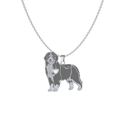 Naszyjnik z psem Bernese Mountain Dog srebro - MEJK Jewellery