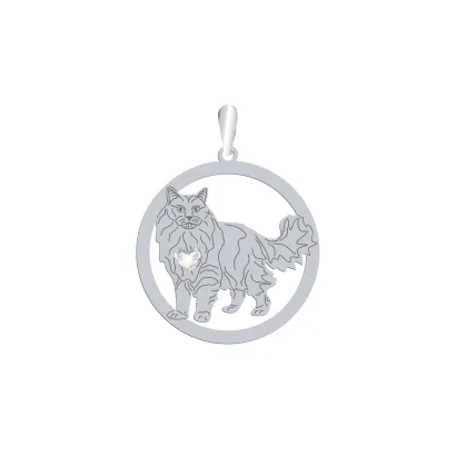 Silver Aphrodite Cat pendant, FREE ENGRAVING - MEJK Jewellery