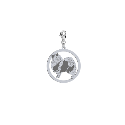 Silver Wolf Spitz  engraved charms - MEJK Jewellery