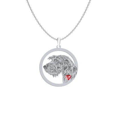 Silver  Irish Wolfhound  engraved necklace - MEJK Jewellery