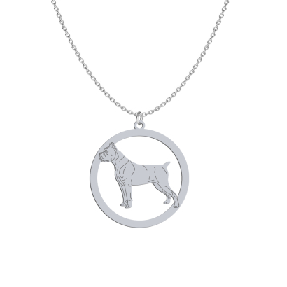 Silver Cane Corso necklace, FREE ENGRAVING - MEJK Jewellery