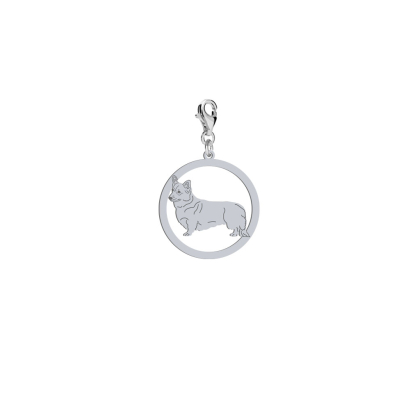 Silver Welsh Corgi Pembroke charms, FREE ENGRAVING - MEJK Jewellery