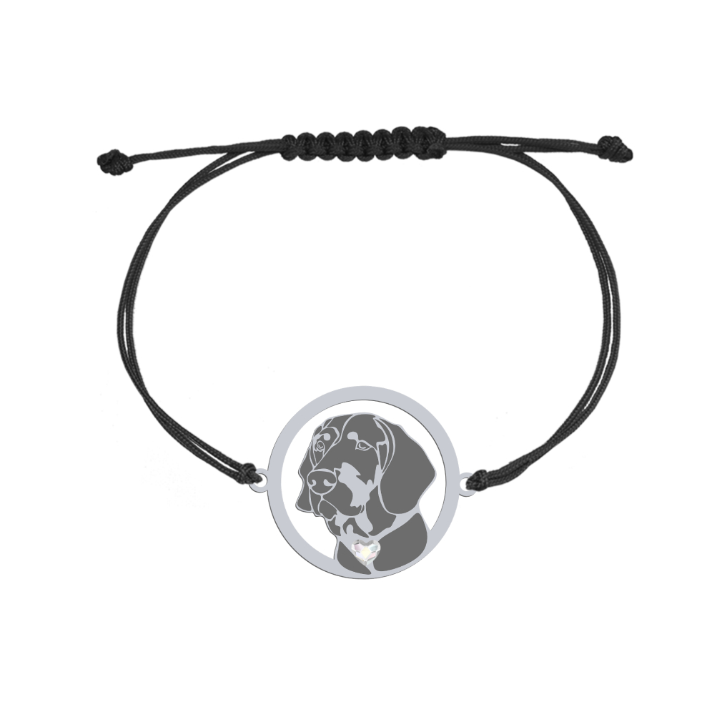 Silver Polish Hunting Dog string bracelet, FREE ENGRAVING - MEJK Jewellery