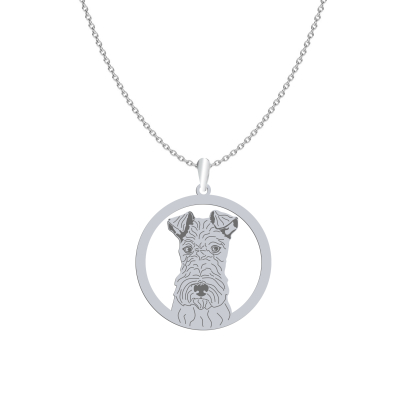 Silver Wire Fox Terrier necklace, FREE ENGRAVING - MEJK Jewellery