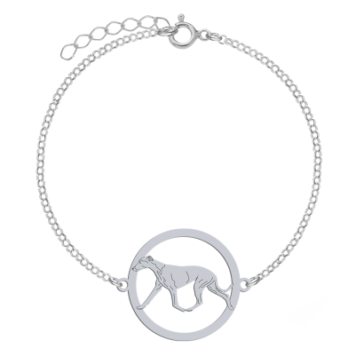 Silver Whippet bracelet, FREE ENGRAVING - MEJK Jewellery