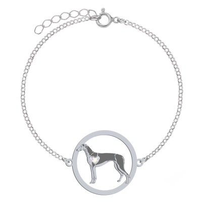 Silver Polish Greyhound engraved bracelet - MEJK Jewellery